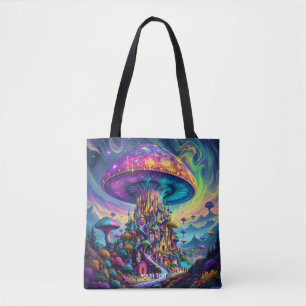 Fantasy Schattigee Mushroom Rainbow Skies Draagtas