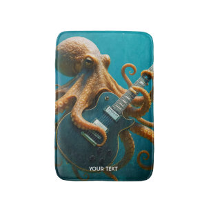 Fantasy Schattigee octopus die gitaar speelt Badmat