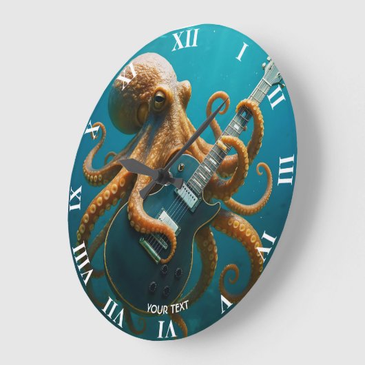Fantasy Schattigee octopus die gitaar speelt Grote Klok (Hoek)