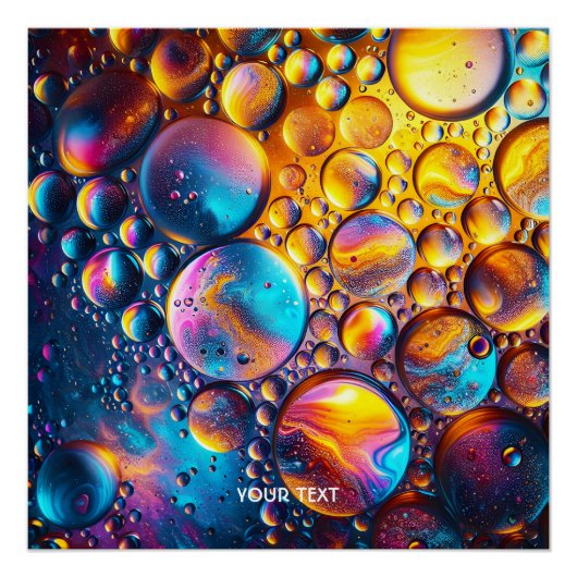 Fantasy Schattigee oliedruppels Water Perfect Poster (Voorkant)