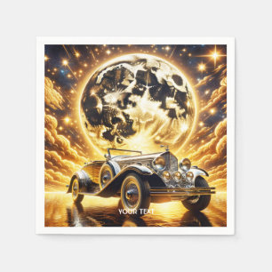 Fantasy Schattigee oude auto maan Servet