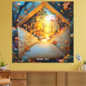 Fantasy Schattigee oude herfstenvelop Canvas Afdruk (Insitu (Woonkamer))