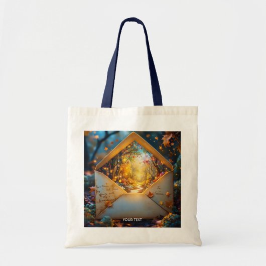 Fantasy Schattigee oude herfstenvelop Tote Bag (Voorkant)