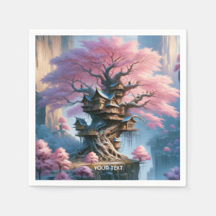 Fantasy Schattigee oude Sakura boom Servet