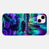 Fantasy Schattigee Paarse groene tinten Case-Mate iPhone Case (Achterkant (horizontaal))