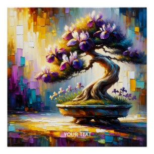Fantasy Schattigee Paarse miniboom Perfect Poster