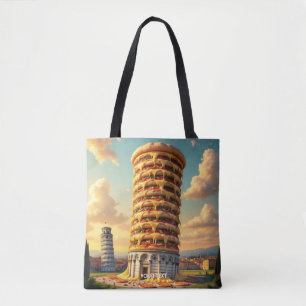 Fantasy Schattigee Pisa Tower Pizza Draagtas