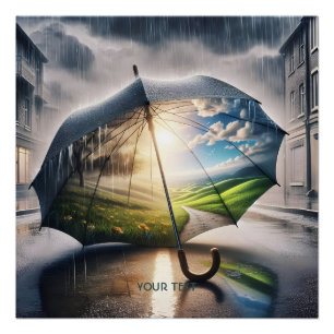 Fantasy Schattigee regen paraplu zon Perfect Poster