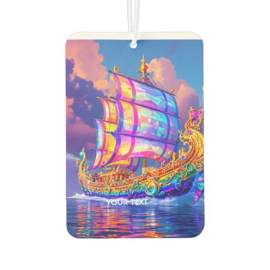 Fantasy Schattigee regenboogkleuren verzenden Luchtverfrisser (Achterkant)