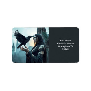 Fantasy Schattigee Renaissance Gotische vrouw Etiket