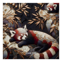 Fantasy Schattigee rode panda kunst