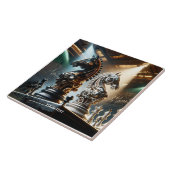 Fantasy Schattigee schaakridders stukken Tegeltje (Zijkant)