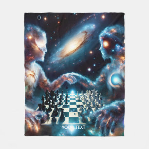 Fantasy Schattigee schaakruimte Sterren Fleece Deken