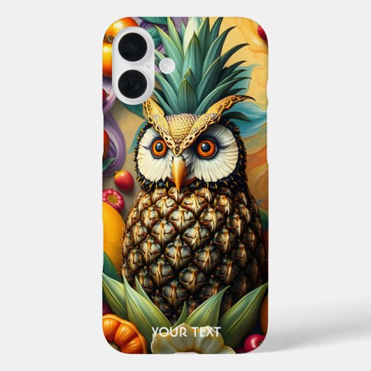 Fantasy Schattigee serene ananas uil Case-Mate iPhone Case (Achterkant)
