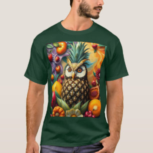 Fantasy Schattigee serene ananas uil T-shirt
