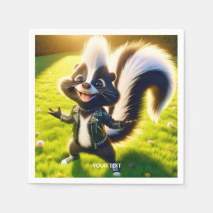 Fantasy Schattigee Skunk Punk stijl Servet