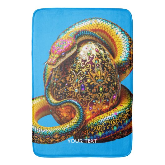 Fantasy Schattigee Snake Egg Vibrant Badmat (Voorkant Verticaal)