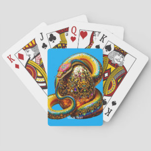 Fantasy Schattigee Snake Egg Vibrant Pokerkaarten