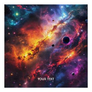 Fantasy Schattigee Space Scenes Collage Perfect Poster