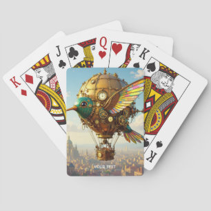 Fantasy Schattigee Steampunk Bird Sky Pokerkaarten