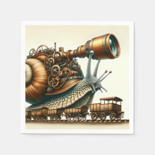 Fantasy Schattigee Steampunk Snail Train Servet