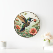 Fantasy Schattigee Steampunk Vogelbloemen Grote Klok (Huis)