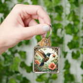 Fantasy Schattigee Steampunk Vogelbloemen Sleutelhanger (Hand)
