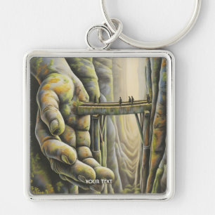 Fantasy Schattigee stenen handbrug Sleutelhanger