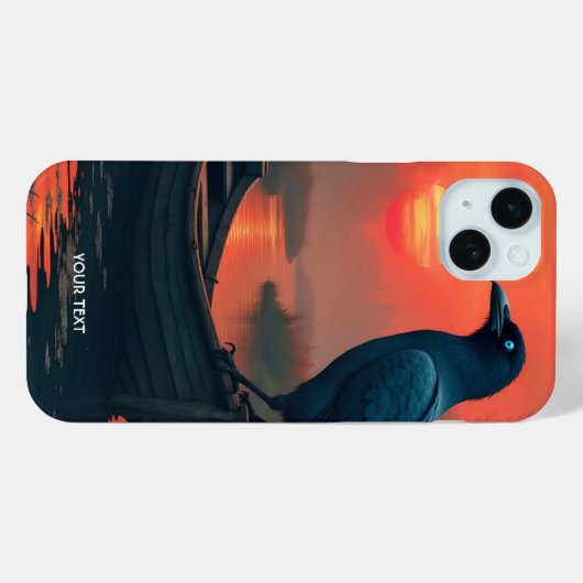 Fantasy Schattigee Sunset Boat Raven Case-Mate iPhone Case (Achterkant (horizontaal))