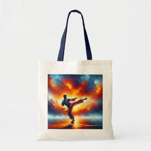 Fantasy Schattigee Sunset Karate Fighter Tote Bag