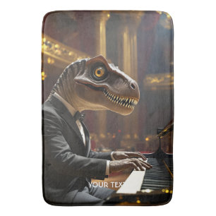 Fantasy Schattigee T-rex spelen piano Badmat