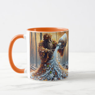 Fantasy Schattigee tovenaar maakt de winter Mok