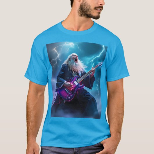 Fantasy Schattigee tovenaar speelt gitaar T-shirt (Voorkant)