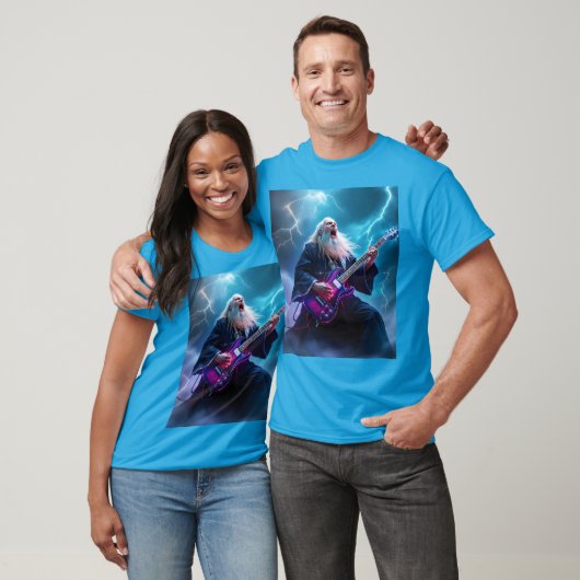 Fantasy Schattigee tovenaar speelt gitaar T-shirt (Unisex)