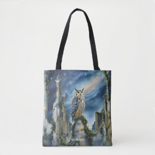 Fantasy Schattigee uil oude ruïnes Draagtas