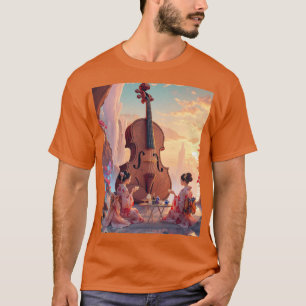 Fantasy Schattigee Viool Meisjes Thee T-shirt