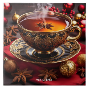 Fantasy Schattigee Vivid Cup Thee Kerstmis Tegeltje