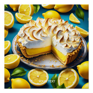 Fantasy Schattigee Vivid Lemon Meringue Pie Perfect Poster