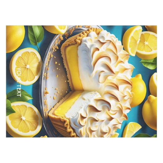 Fantasy Schattigee Vivid Lemon Meringue Pie Tafelkleed (Voorkant (Horizontaal))