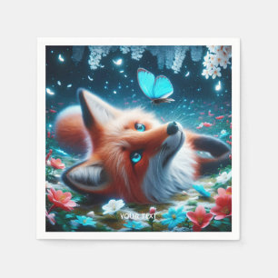 Fantasy Schattigee vlinder vos nacht Servet