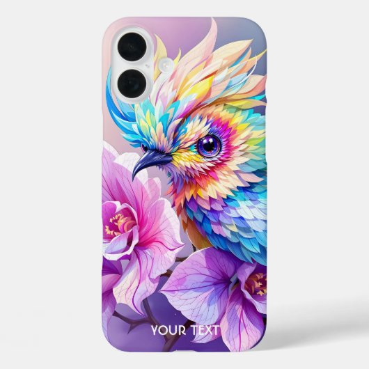 Fantasy Schattigee vogel roze orchidee Case-Mate iPhone Case (Achterkant)