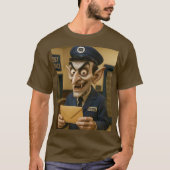 Fantasy Schattigee vreemde postbode T-shirt (Voorkant)