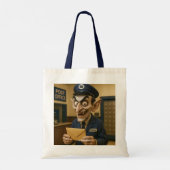 Fantasy Schattigee vreemde postbode Tote Bag (Achterkant)