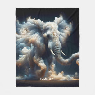 Fantasy Schattigee wolken olifant rook Fleece Deken