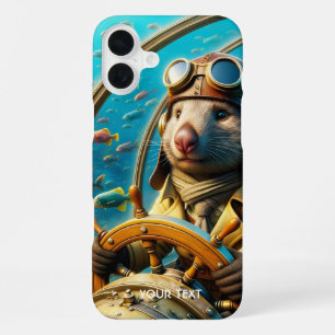 Fantasy Schattigee Wombat Pilot Onderwater iPhone 16 Plus Hoesje