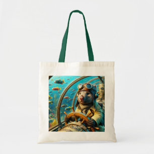Fantasy Schattigee Wombat Pilot Onderwater Tote Bag