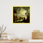 Fantasy Schilderij 6 - Dorpslandschap Poster (Keuken)