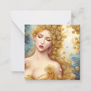 Fantasy Schilderij van een SciFi Exquise Delicate Notitiekaartje