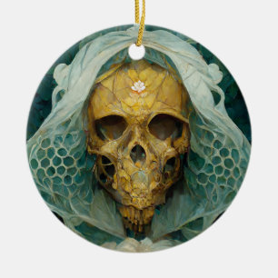 Fantasy Sci-Fi van de Drone Bee Skull Keramisch Ornament