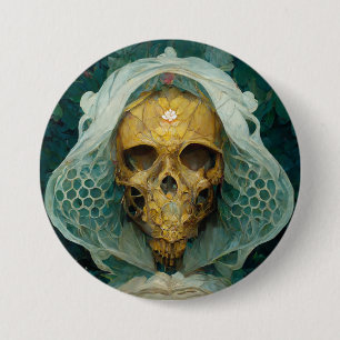Fantasy Sci-Fi van de Drone Bee Skull Ronde Button 7,6 Cm